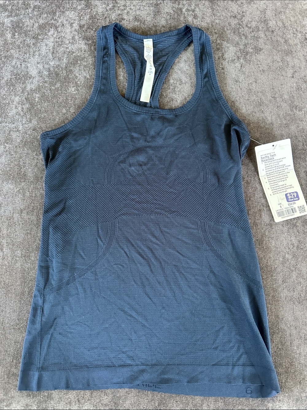 lululemon athletica Navy Seamless Racerback Tank Top
